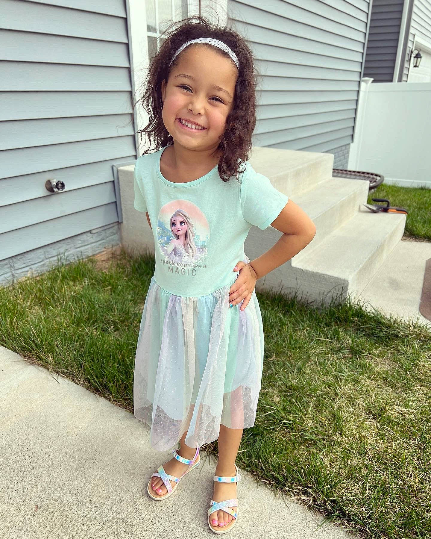 Catalina joined the competition — help win amazing prizes! baby_toddler_clothing, cool, day_dress, dress, eye, face, facial_expression, grass, hair, hairstyle, happy, joy, person, plant, shoulder, sleeve, smile, street_fashion, t_shirt, toddler