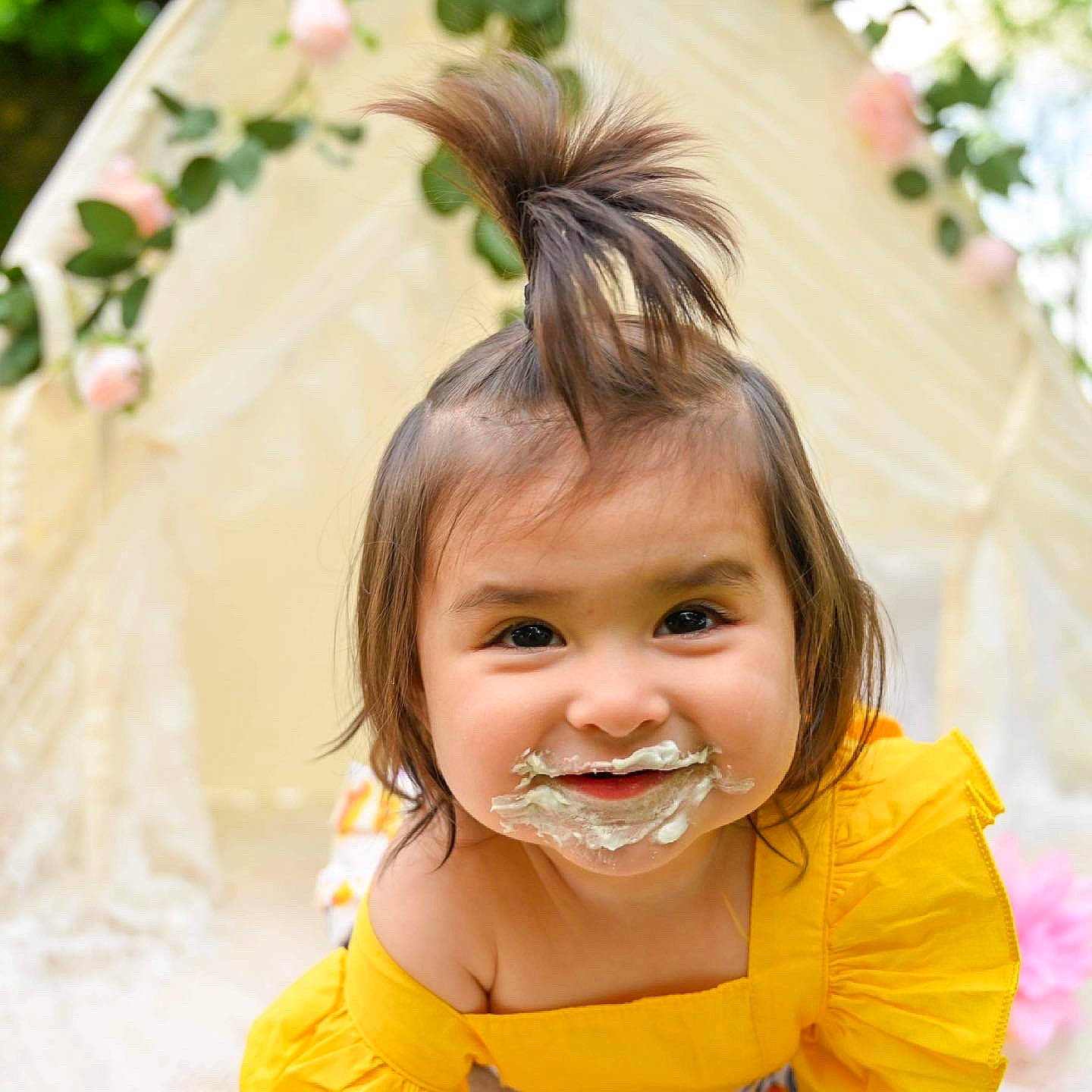 Marianna joined the competition — help win amazing prizes! bridal_accessory, child, dress, event, eye, eyelash, fashion_accessory, food_craving, fun, gesture, hairstyle, happy, headpiece, joy, neck, person, photograph, plant, skin, summer