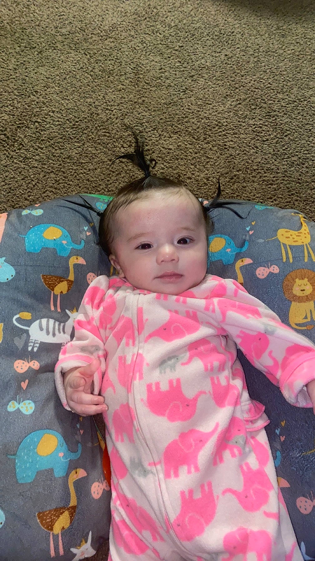 Gwynevere joined the competition — help win amazing prizes! baby, baby_products, baby_toddler_clothing, cheek, child, comfort, eye, fun, happy, head, linens, magenta, pattern, person, pink, play, sitting, skin, sleeve, smile