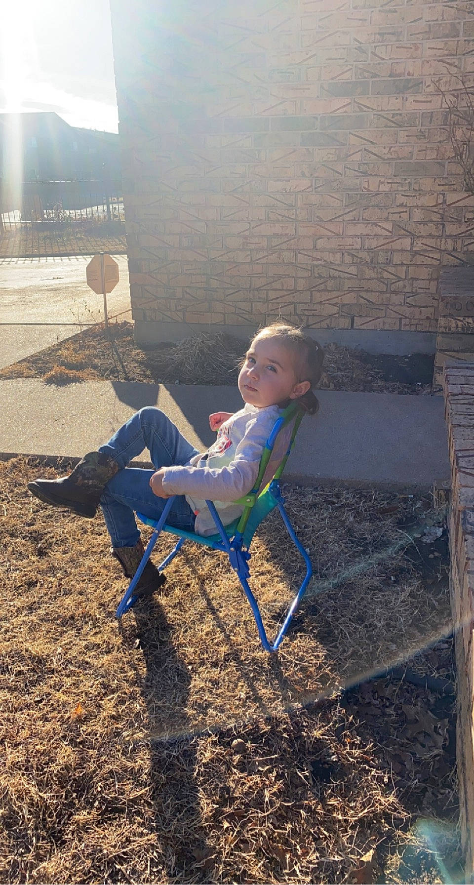 Shyann joined the competition — help win amazing prizes! asphalt, chair, child, city, concrete, dress, electric_blue, fun, grass, landscape, leisure, people_in_nature, person, road_surface, sand, shadow, sitting, soil, swing, toddler