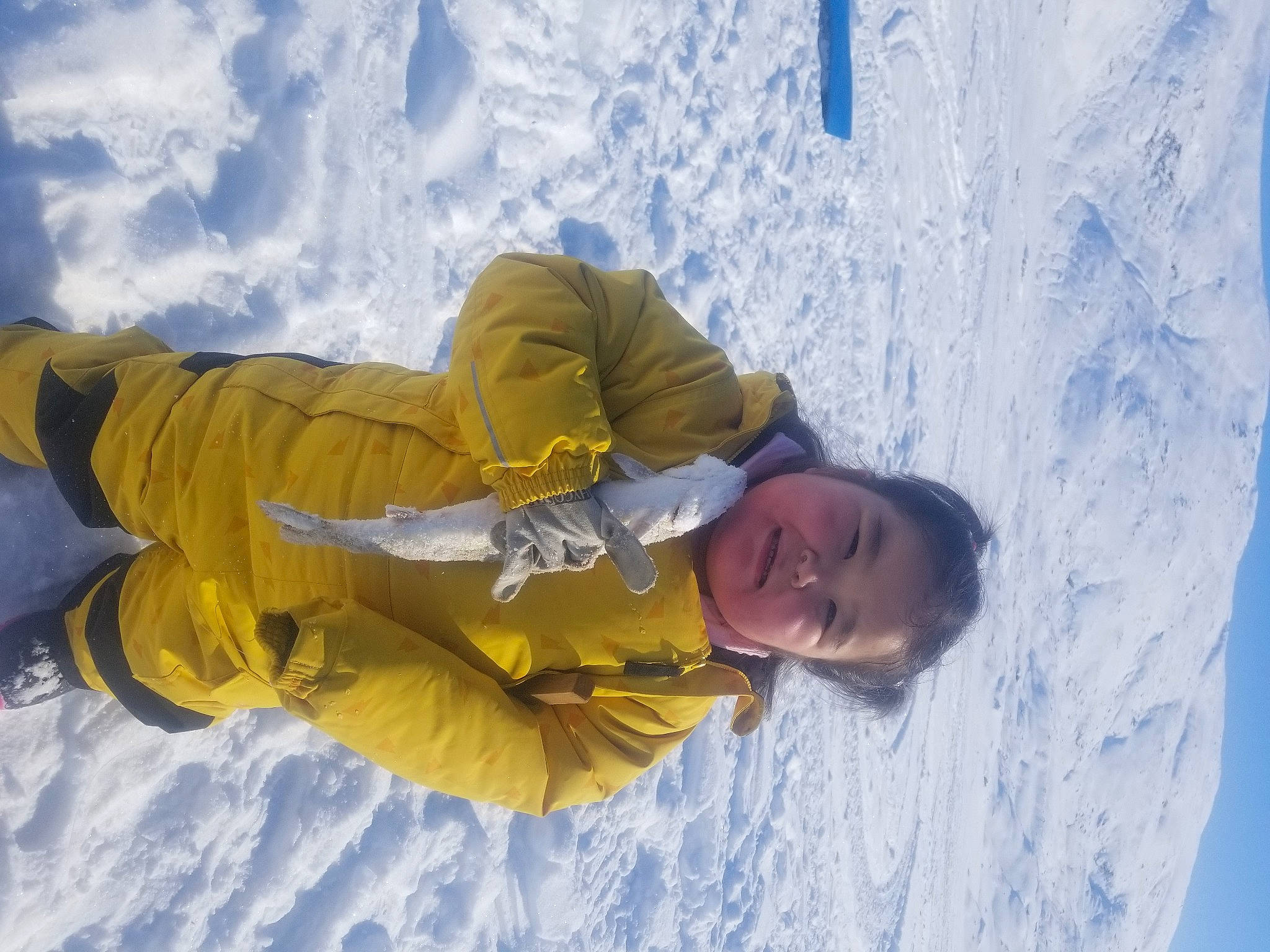 Angelina is registered to the contest to win money with this photo: child, comfort, freezing, fun, geological_phenomenon, glacial_landform, happy, head, ice_cap, leg, leisure, outdoor_recreation, people_in_nature, person, recreation, slope, smile, snow, toddler, tree