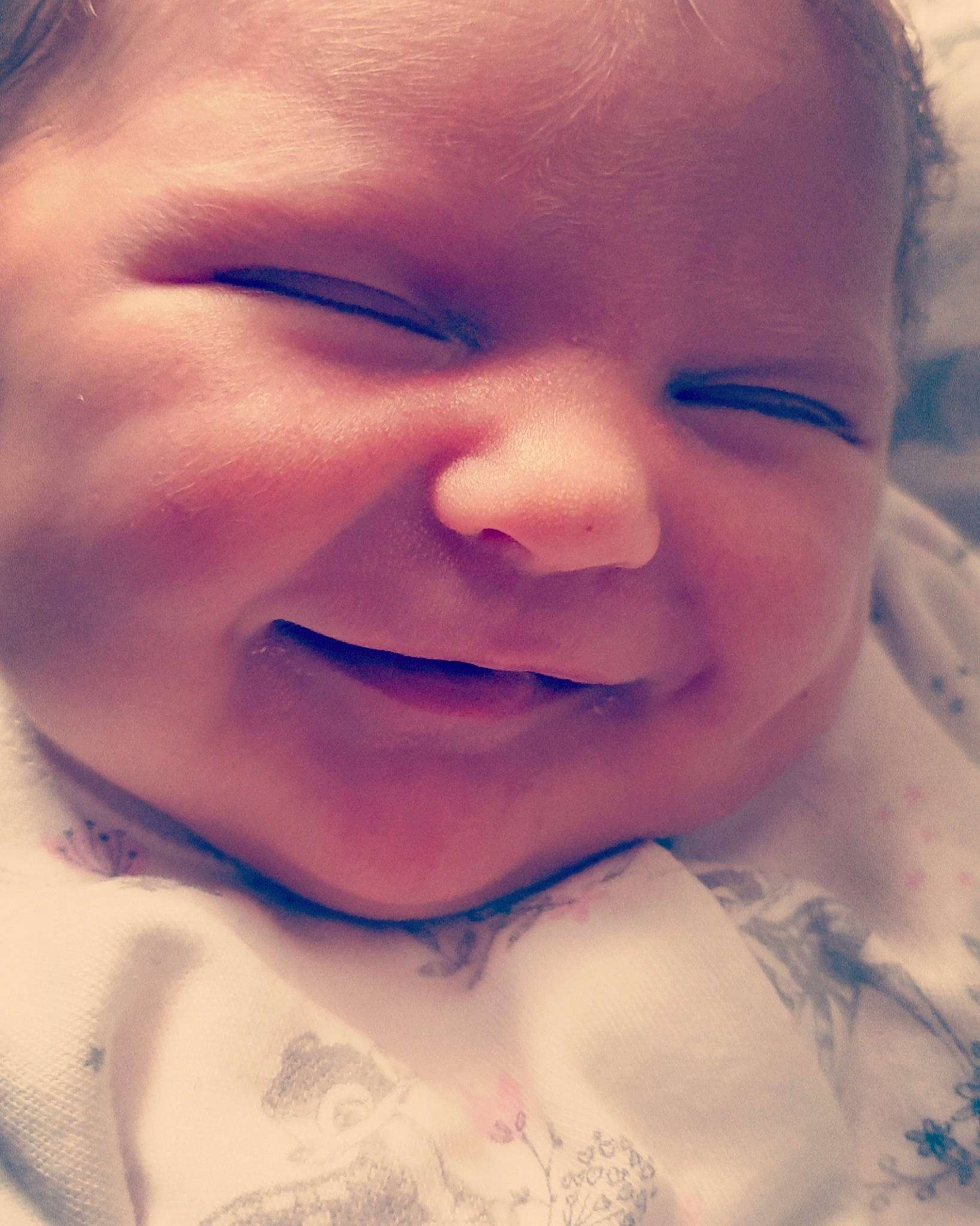 Harper-mae is registered to the contest to win money with this photo: baby, beauty, cheek, child, chin, close_up, eye, eyebrow, face, facial_expression, forehead, happy, head, joy, lip, mouth, nose, person, skin, sky