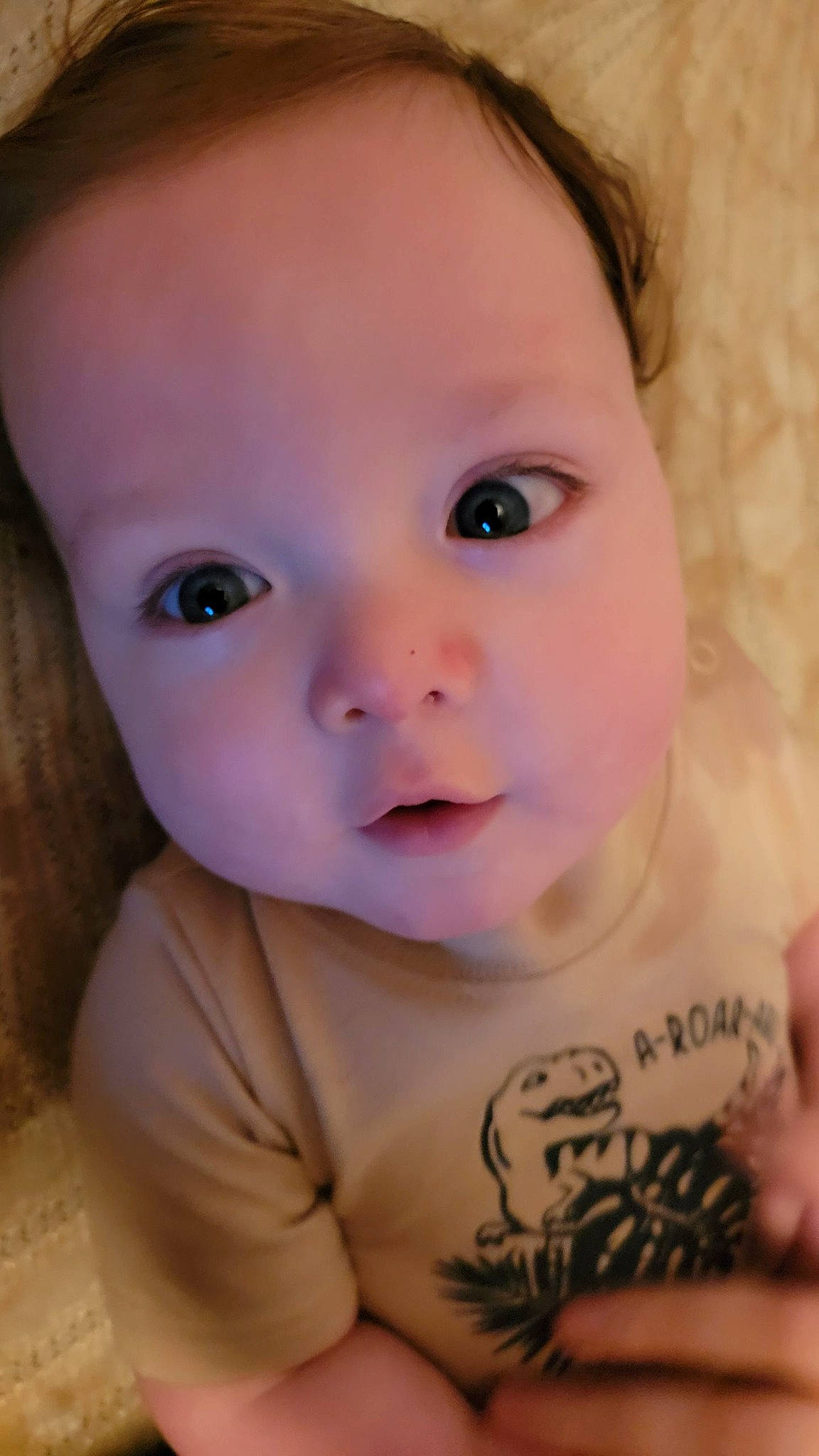 Weston joined the competition — help win amazing prizes! baby, baby_toddler_clothing, blond, cheek, child, chin, close_up, ear, eyebrow, eyelash, hairstyle, happy, iris, lip, mouth, nose, person, skin, sleeve, toddler