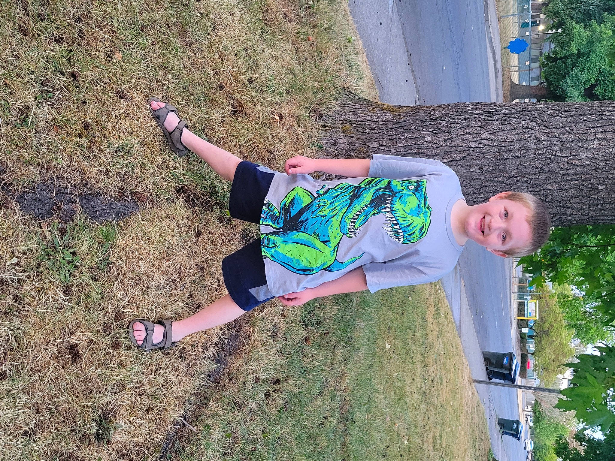 Landyn joined the competition — help win amazing prizes! child, electric_blue, fun, grass, happy, joy, landscape, leisure, people_in_nature, person, plant, recreation, shadow, shorts, soil, t_shirt, thigh, tree, waist, walking_shoe