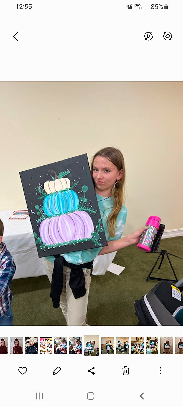 Charlotte is registered to the contest to win money with this photo: advertising, art, child, dessert, event, fashion_design, font, food, fun, happy, icing, leisure, magenta, person, photograph, pink, recreation, snapshot, sweetness, t_shirt