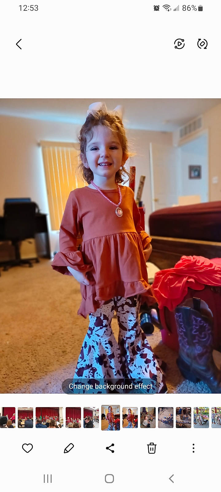 Belinda is registered to the contest to win money with this photo: child, electric_blue, event, fashion_design, flooring, font, fun, happy, joy, leisure, magenta, pattern, person, photo_caption, photograph, room, sitting, sleeve, smile, snapshot