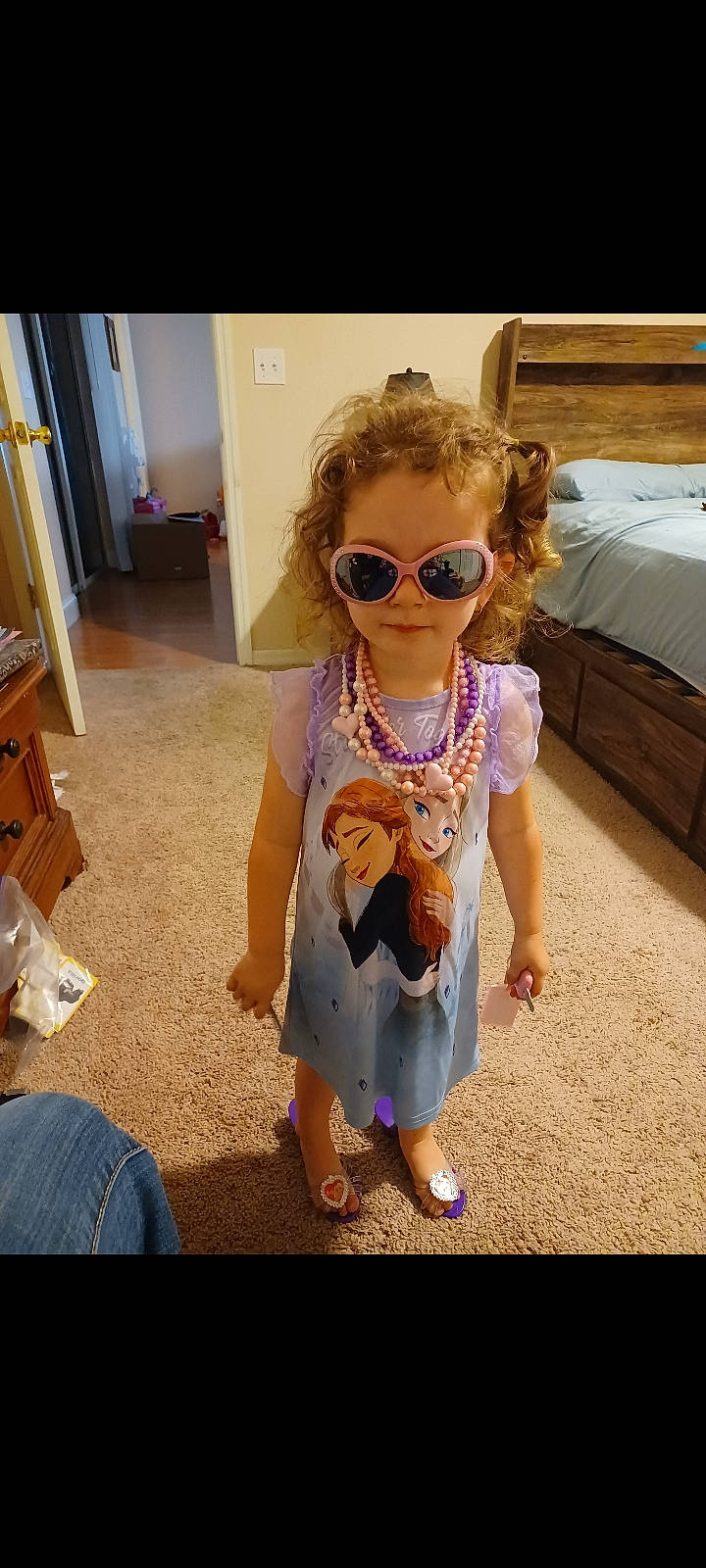 Belinda joined the competition — help win amazing prizes! blond, child, dress, eyewear, floor, flooring, fun, glasses, goggles, happy, leisure, person, shoe, shoulder, sleeve, smile, sunglasses, toddler, vision_care, waist