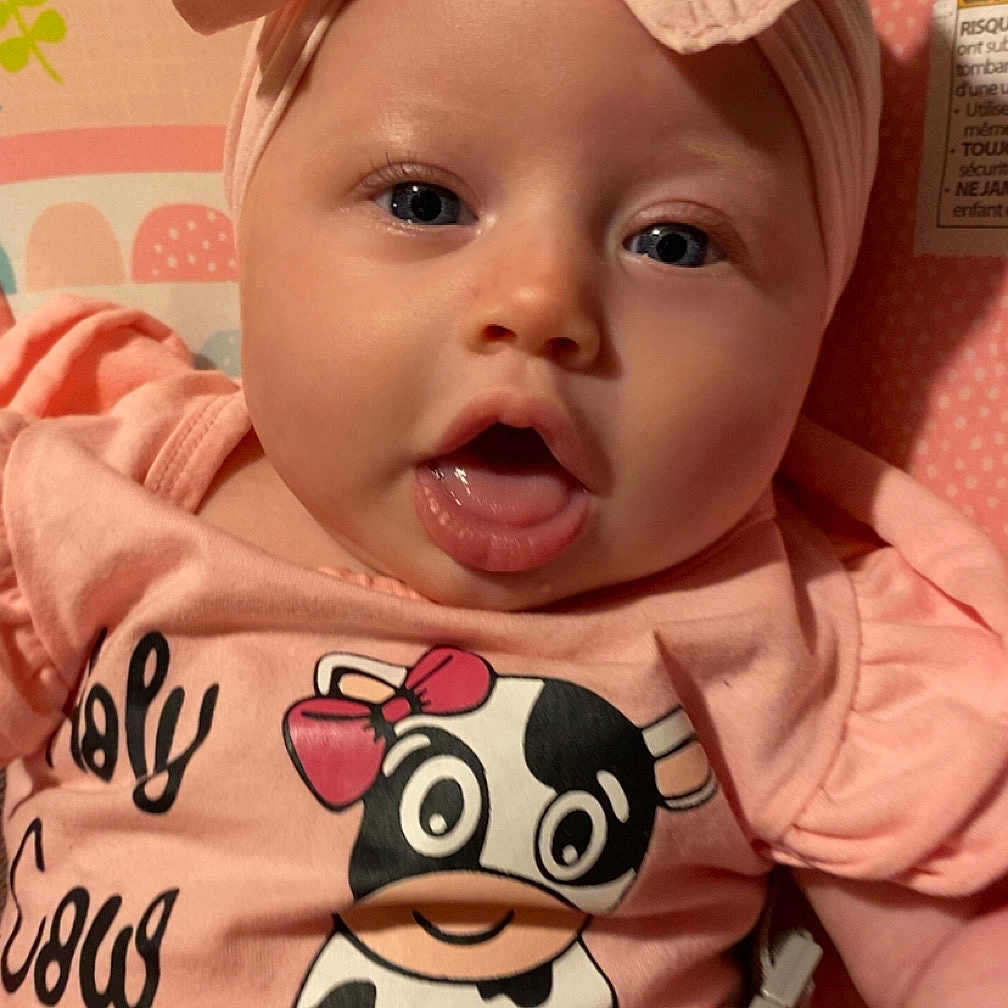 Izabella joined the competition — help win amazing prizes! accessories, baby, bodypart, bonnet, clothing, cushion, dress, face, finger, hand, hat, head, homedecor, mouth, newborn, person, photography, portrait, t_shirt, toy