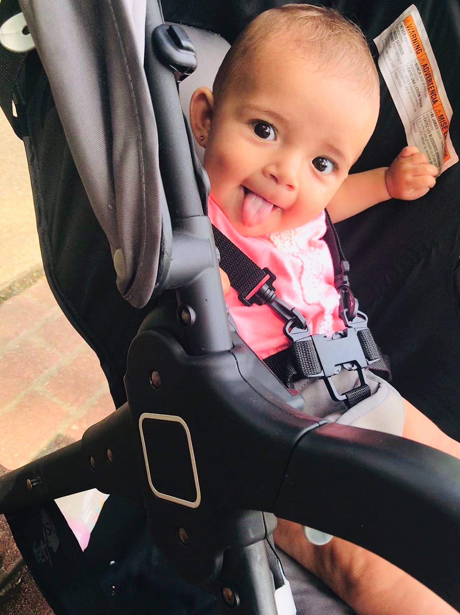 Isabella joined the competition — help win amazing prizes! auto_part, baby, baby_carriage, baby_in_car_seat, baby_products, car_seat, child, joy, person, product, seat_belt, sitting, toddler, vacation, vehicle