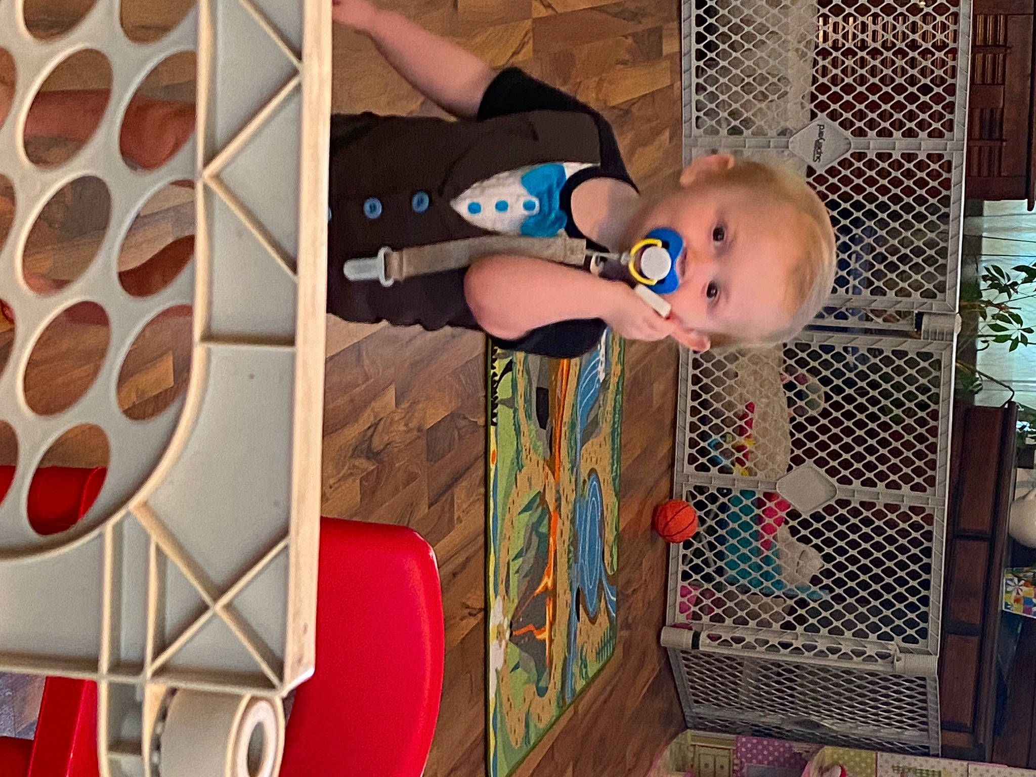 Tyson is registered to the contest to win money with this photo: art, baby, baby_products, baby_safety, baby_toddler_clothing, ceiling, child, circle, electric_blue, eyewear, fun, house, leisure, pattern, person, play, room, textile, toddler, visual_arts