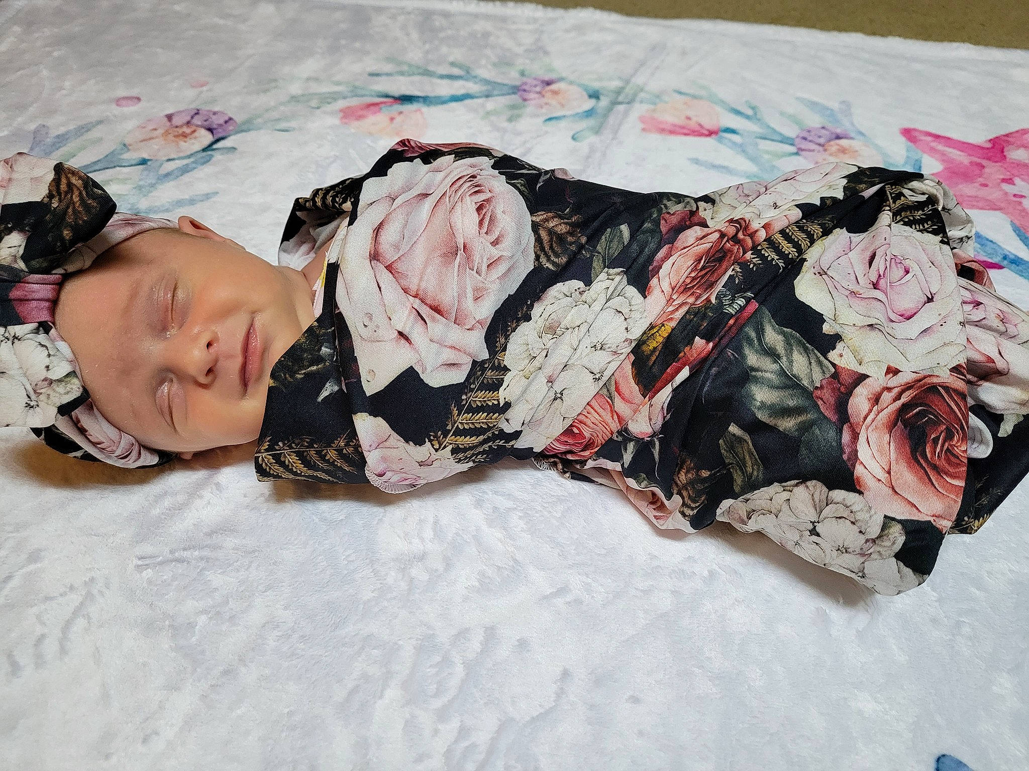 Harley is registered to the contest to win money with this photo: art, bedding, black_hair, child, fashion_accessory, fashion_design, flesh, freezing, headgear, headwear, linens, painting, pattern, person, personal_protective_equipment, pink, sleeve, snow, thigh, toddler