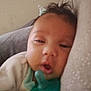 Laveah is registered to the contest to win money with this photo: baby, pacifier, sleepy, pillow, infant, lying_down, face, closeup, child, cozy, blanket, indoors, soft, young, cute, resting, mouth_open, hair, skin, person