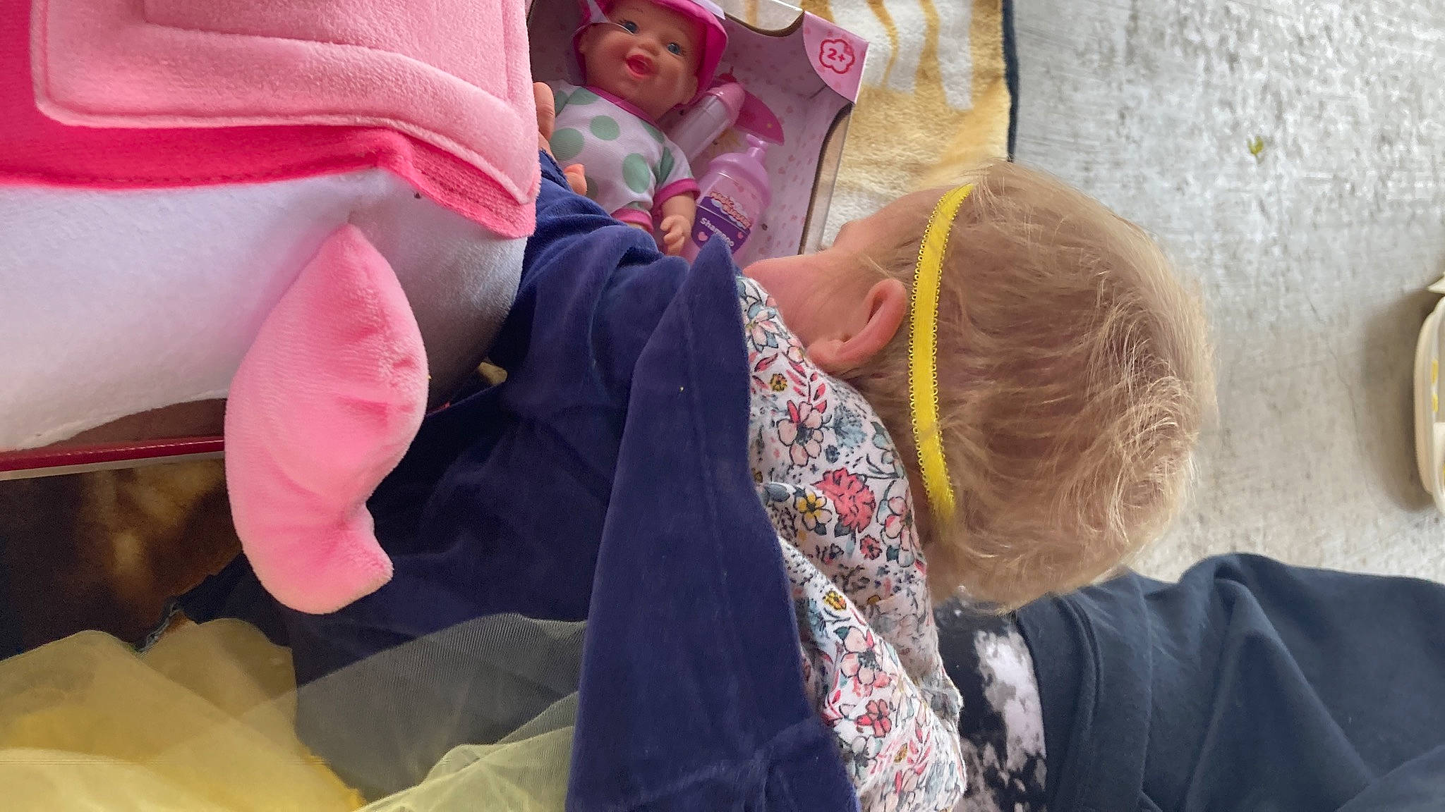 Justin joined the competition — help win amazing prizes! baby, child, event, fun, fur, happy, leisure, linens, magenta, person, pink, recreation, sitting, toddler, tradition, tree, vacation, visual_arts