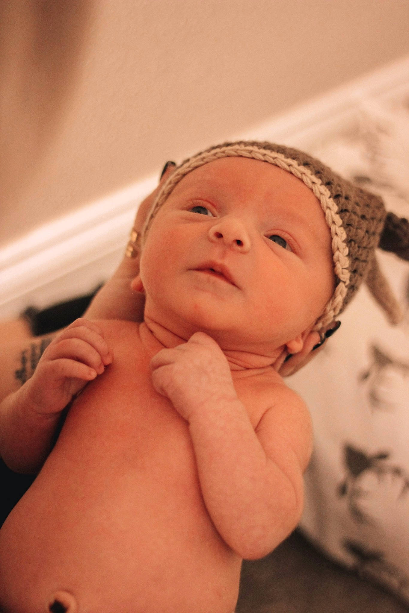 Jaxx is registered to the contest to win money with this photo: baby, cheek, chin, comfort, eyebrow, eyelash, finger, fun, gesture, happy, headwear, human_body, iris, lip, mouth, nose, person, skin, smile, stomach