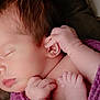 Daleyza is registered to the contest to win money with this photo: newborn, baby, sleeping, infant, face, hand, skin, blanket, purple, peaceful, closeup, portrait, cute, rest, child, soft, tiny, wrapped, cozy, relax
