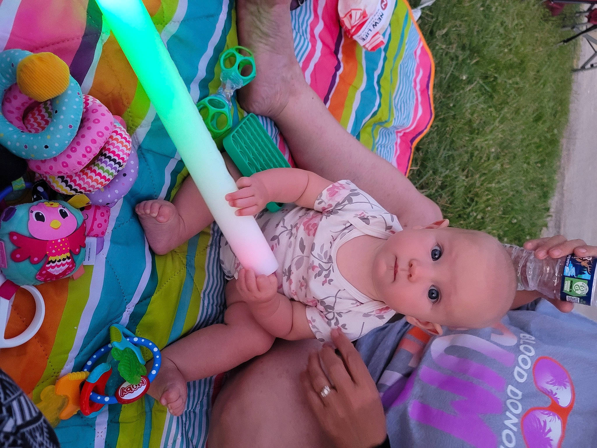 Delaney is registered to the contest to win money with this photo: baby, child, finger, fun, green, happy, hat, human_leg, leisure, nail, person, pink, product, recreation, shorts, skin, snapshot, textile, thigh, toddler