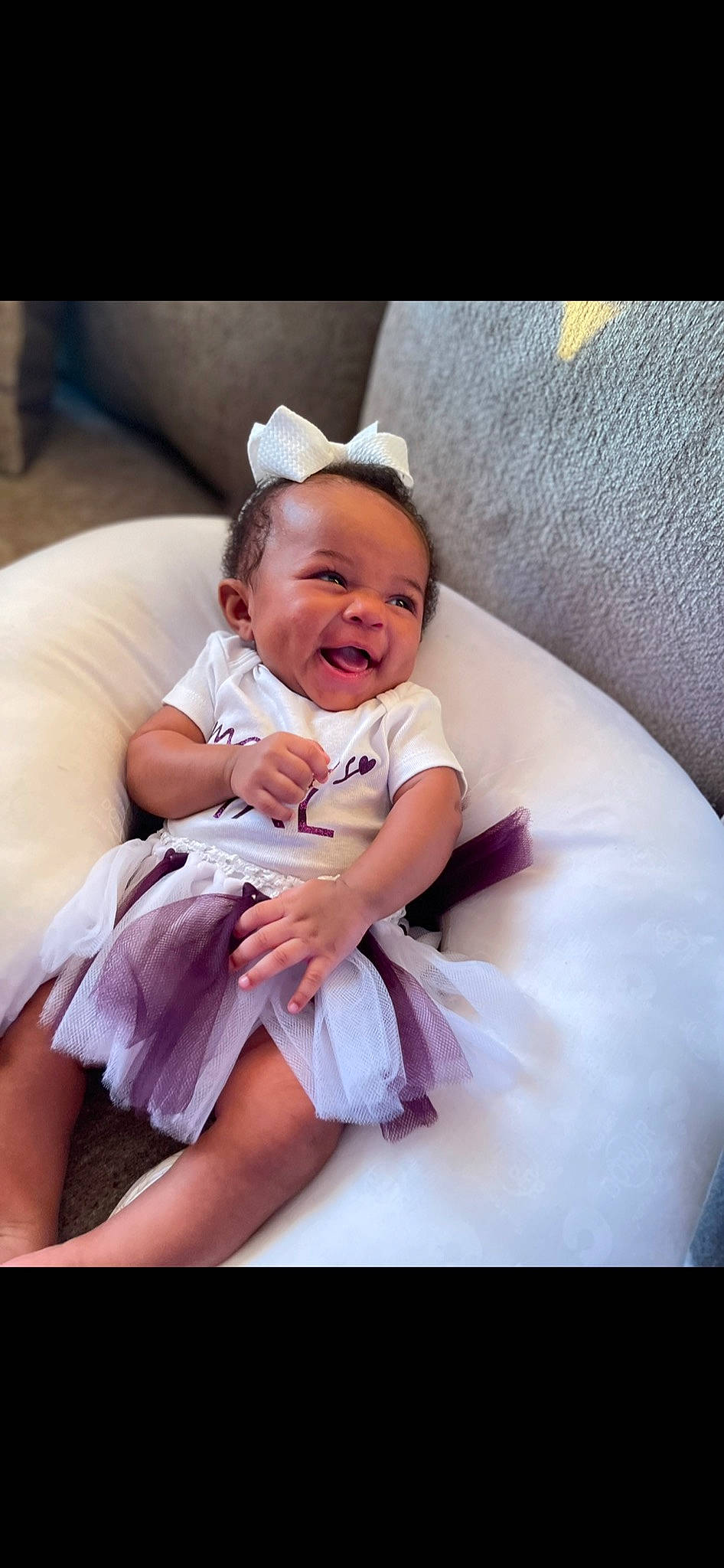 Emori joined the competition — help win amazing prizes! baby, baby_toddler_clothing, beauty, clothing, comfort, dress, finger, flash_photography, fun, happy, headgear, headpiece, iris, person, pink, product, purple, skin, sleeve, smile