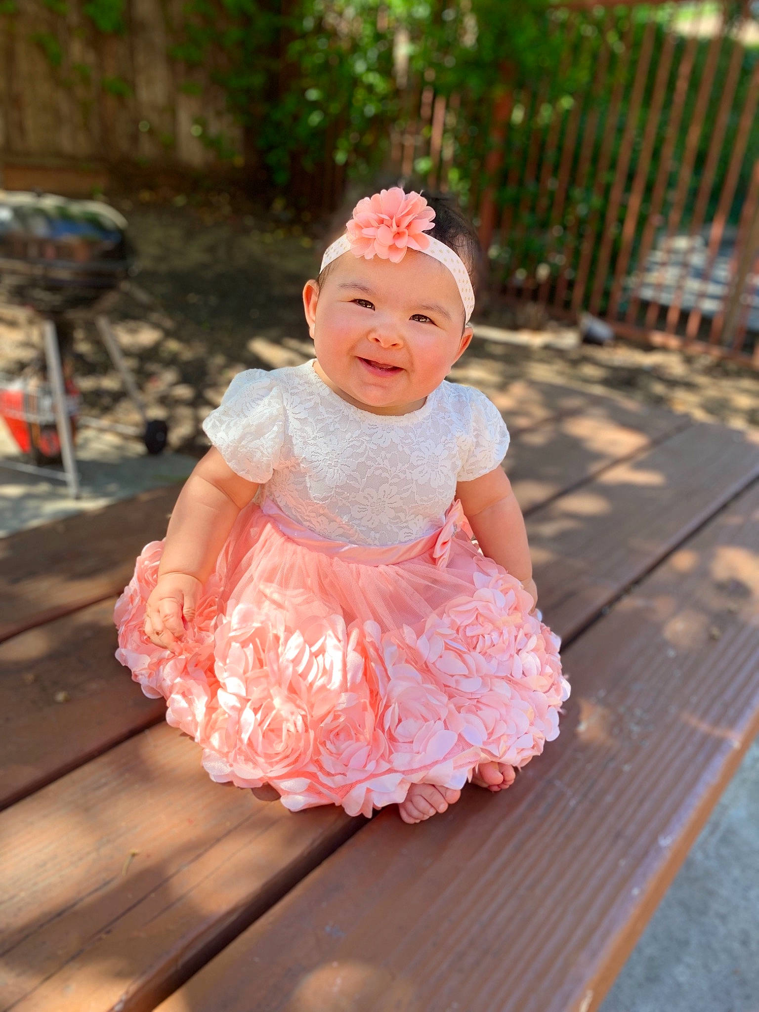 Bella Rose is registered to the contest to win money with this photo: baby, baby_toddler_clothing, ballet_tutu, child, child_model, clothing, costume, dress, peach, person, pink, ruffle, textile, toddler