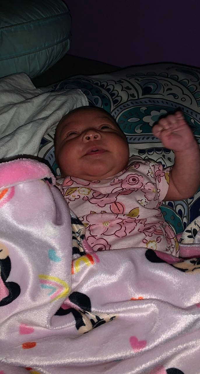 Nalani joined the competition — help win amazing prizes! baby, baby_products, baby_sleeping, bed, bedding, bedtime, cheek, child, comfort, event, infant_bed, linens, mouth, nap, person, pink, room, skin, sleep, textile