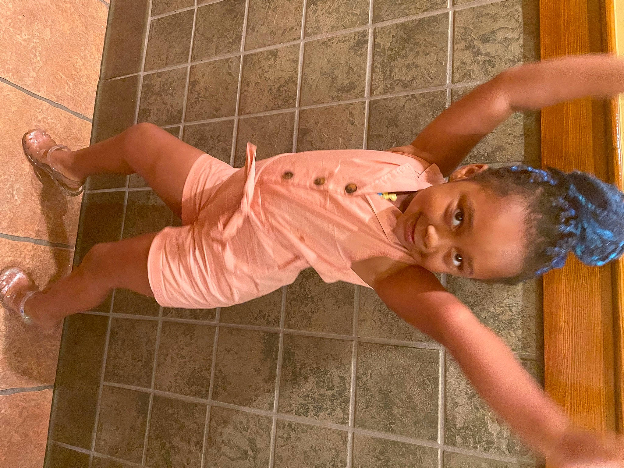 Akilah joined the competition — help win amazing prizes! abdomen, chest, elbow, finger, floor, flooring, fun, hand, human_body, human_leg, joint, joy, knee, leg, orange, person, thigh, trunk, waist, water