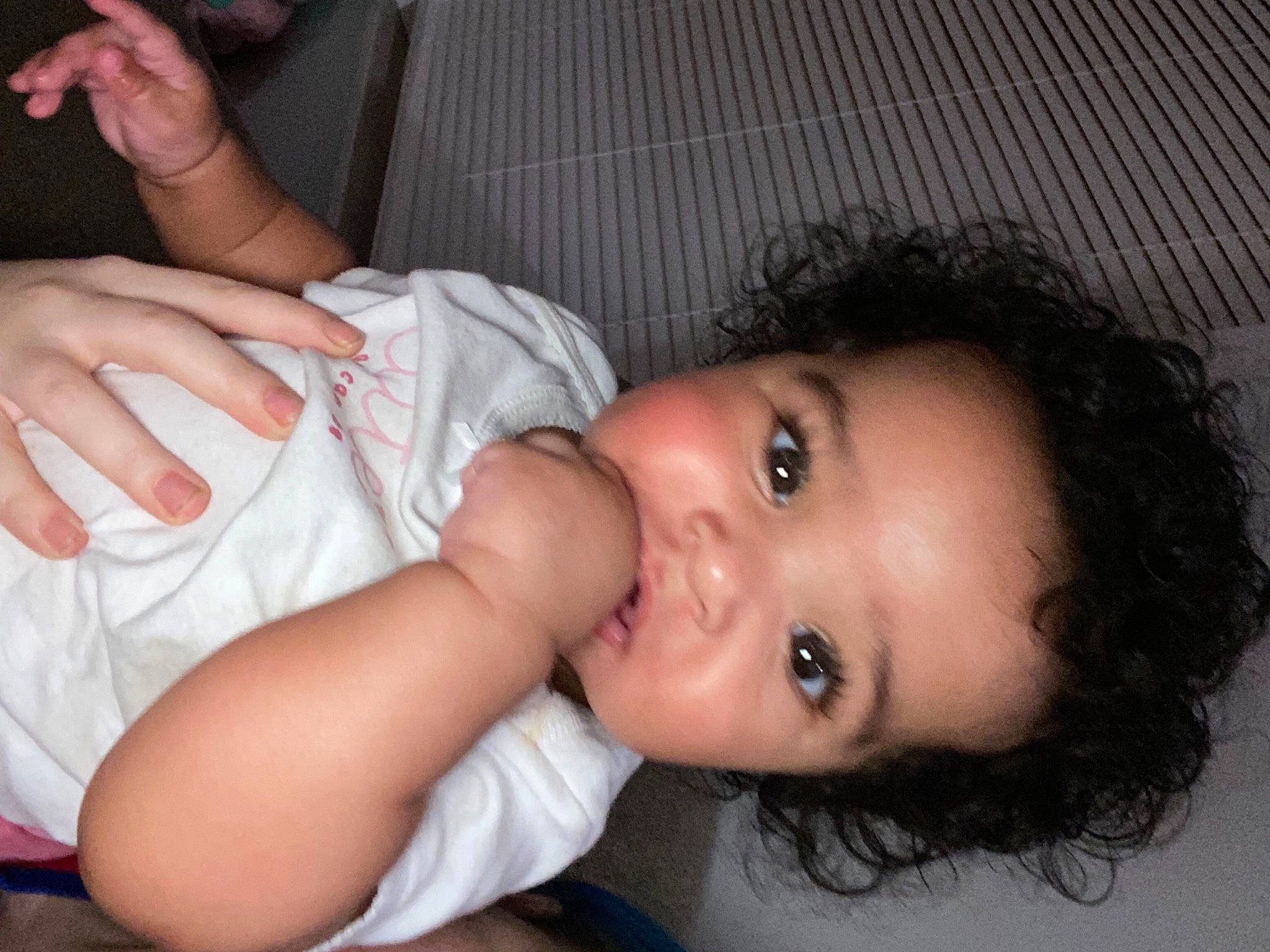 Liana joined the competition — help win amazing prizes! baby, baby_toddler_clothing, cheek, chest, eye, eyebrow, eyelash, finger, flash_photography, gesture, hair, hand, head, iris, joint, lip, mouth, neck, nose, person