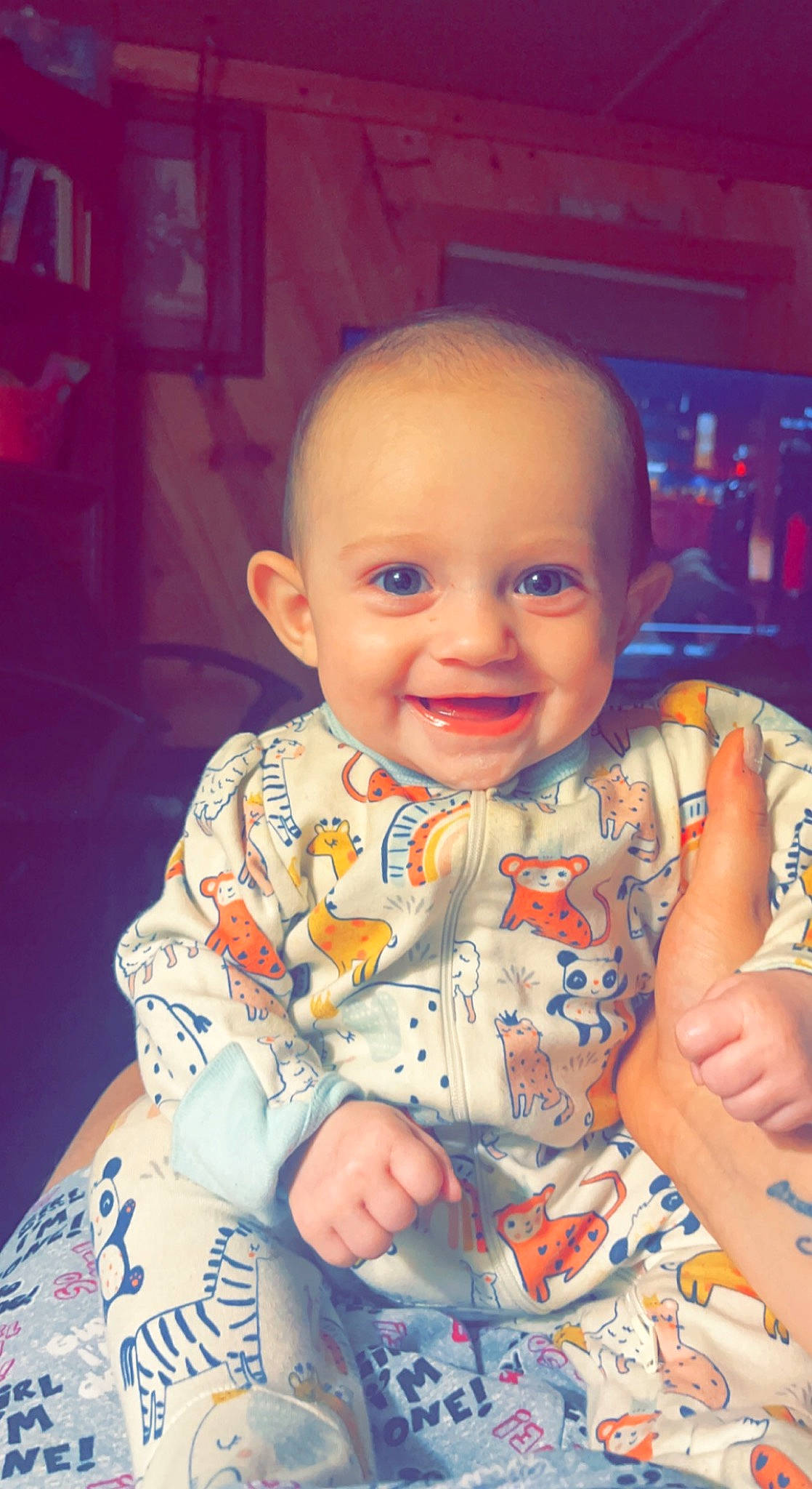 Esther joined the competition — help win amazing prizes! arm, baby, baby_toddler_clothing, cheek, child, dress, eyebrow, face, happy, head, human_body, iris, joy, lip, mouth, nose, person, pink, skin, sleeve