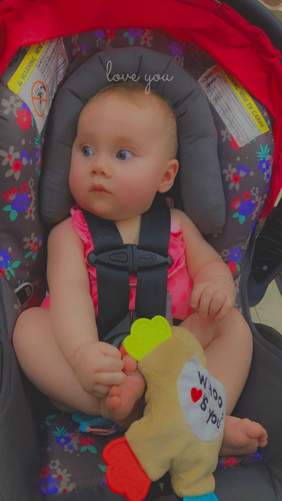 Gracelyn joined the competition — help win amazing prizes! baby, baby_products, baby_toys, cheek, child, eye, iris, person, play, product, skin, toddler, toy