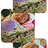Sarah is registered to the contest to win money with this photo: newborn, baby, sleeping, infant, portrait, collage, blanket, bow, pink, swaddled, hospital, medical_equipment, monitor, cozy, face, closed_eyes, indoors, textile, nursery, photography