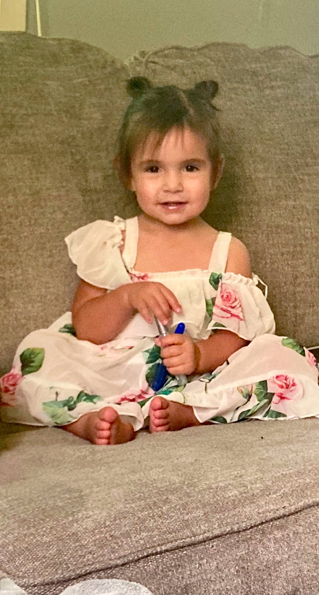 Mila joined the competition — help win amazing prizes! baby, baby_toddler_clothing, cheek, child, dress, event, face, foot, fun, happy, head, human_body, human_leg, nail, person, pink, sitting, skin, sleeve, smile