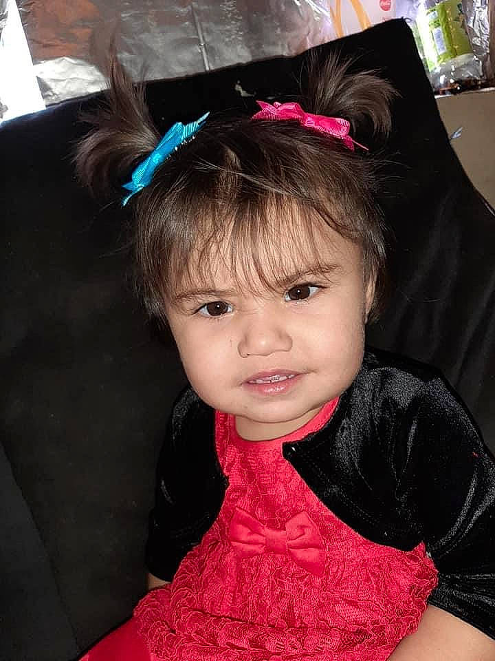 Hayleigh joined the competition — help win amazing prizes! baby, baby_toddler_clothing, bangs, child_model, costume, costume_accessory, embellishment, hair_accessory, hair_tie, hairstyle, headband, headgear, headpiece, iris, person, pigtail, pink, toddler
