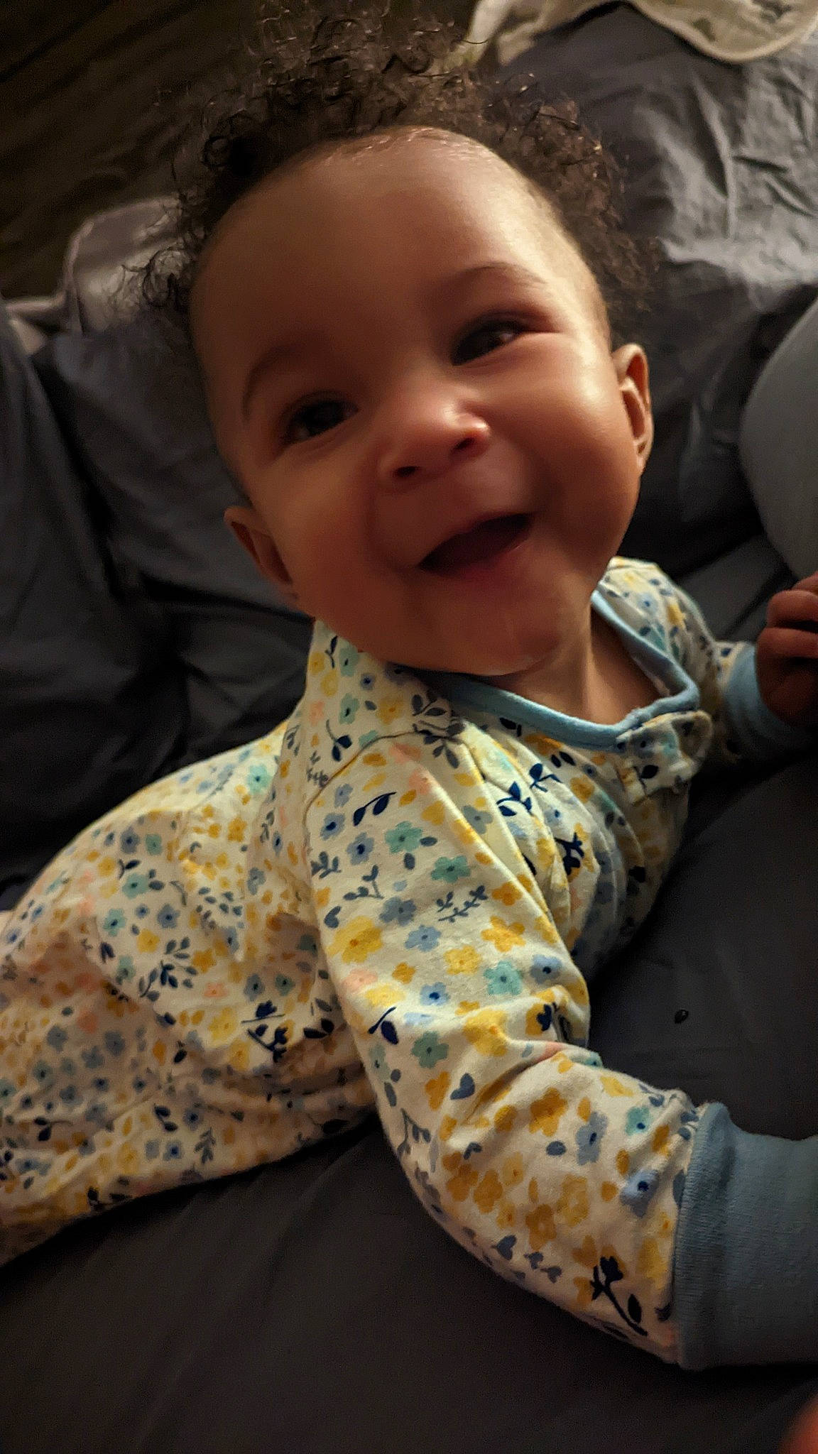 Jurnee joined the competition — help win amazing prizes! baby, baby_laughing, baby_toddler_clothing, cheek, child, collar, comfort, face, facial_expression, fun, happy, human_body, iris, nose, person, sitting, skin, sleeve, smile, toddler