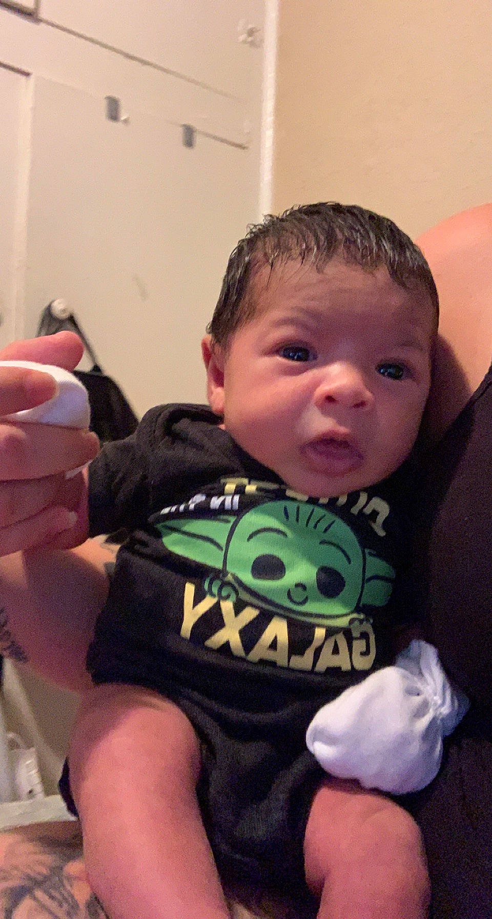 Zachariah is registered to the contest to win money with this photo: baby, baby_toddler_clothing, cheek, comfort, cool, eye, eyebrow, eyelash, finger, forehead, gesture, happy, iris, joint, mouth, neck, nose, person, shoulder, skin