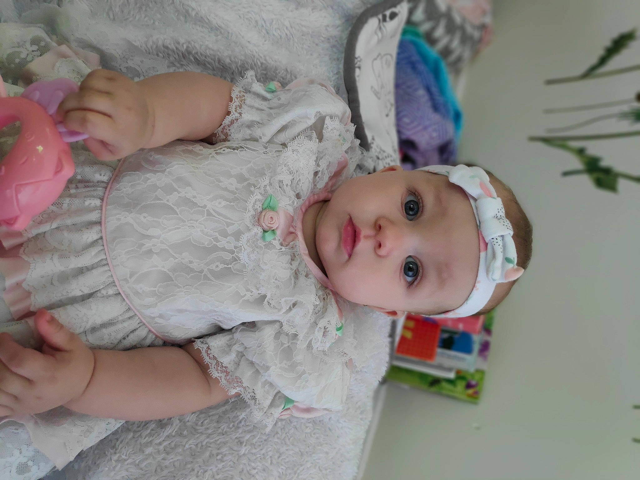 Hanna joined the competition — help win amazing prizes! baby, baby_products, baby_toddler_clothing, cheek, child, embellishment, eye, eyelash, headwear, iris, mouth, nail, pattern, person, pink, room, skin, sleeve, toddler, wrist