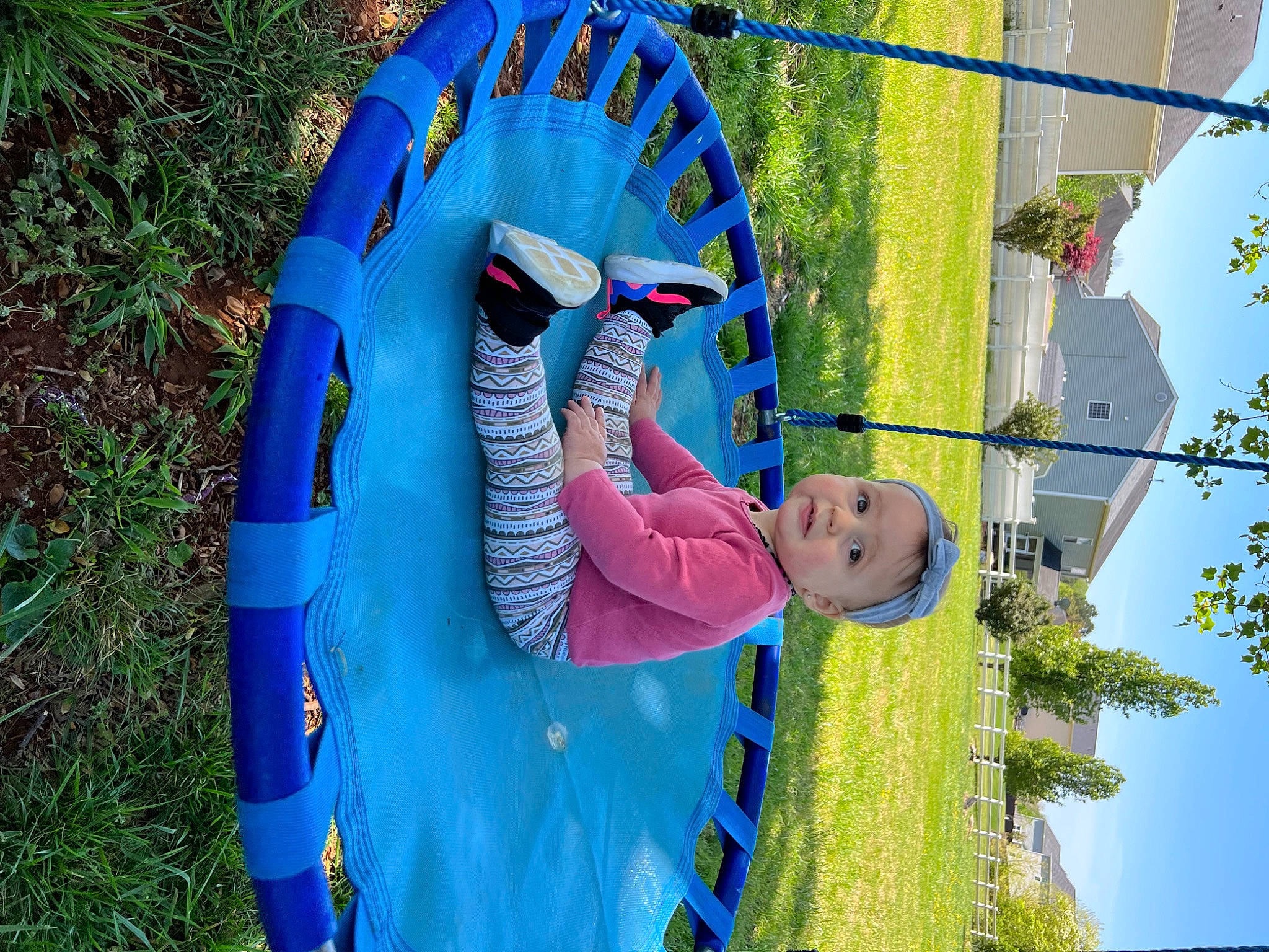 Giavanna joined the competition — help win amazing prizes! automotive_wheel_system, azure, child, electric_blue, fun, grass, happy, hat, leisure, nature, outdoor_play_equipment, people_in_nature, person, personal_protective_equipment, plant, pole, recreation, sky, toddler, tree