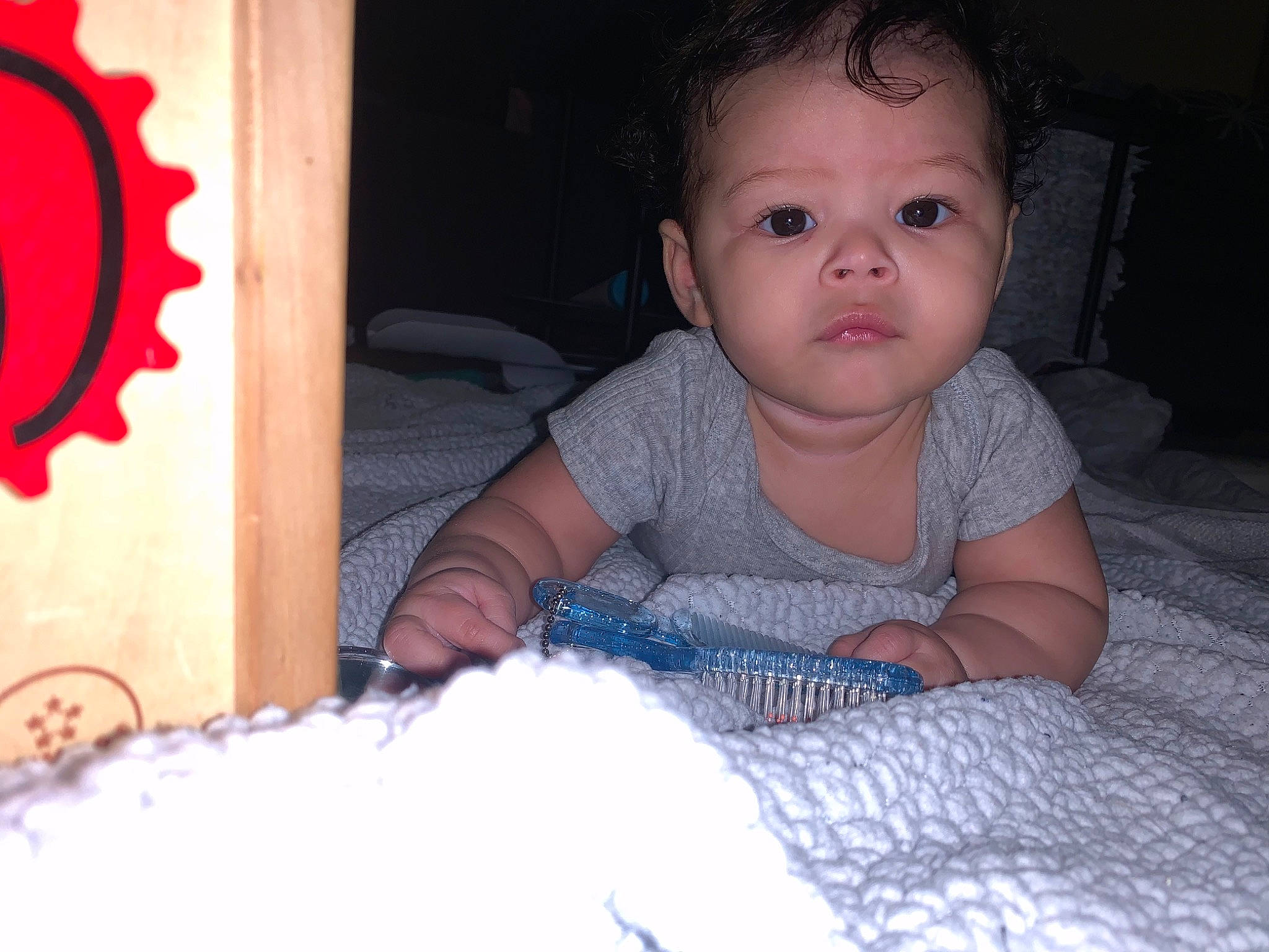 Kimberlee joined the competition — help win amazing prizes! baby_toddler_clothing, black, cheek, eye, eyebrow, finger, flash_photography, hairstyle, head, human_body, iris, lip, mouth, nose, organ, person, pink, skin, smile, toddler