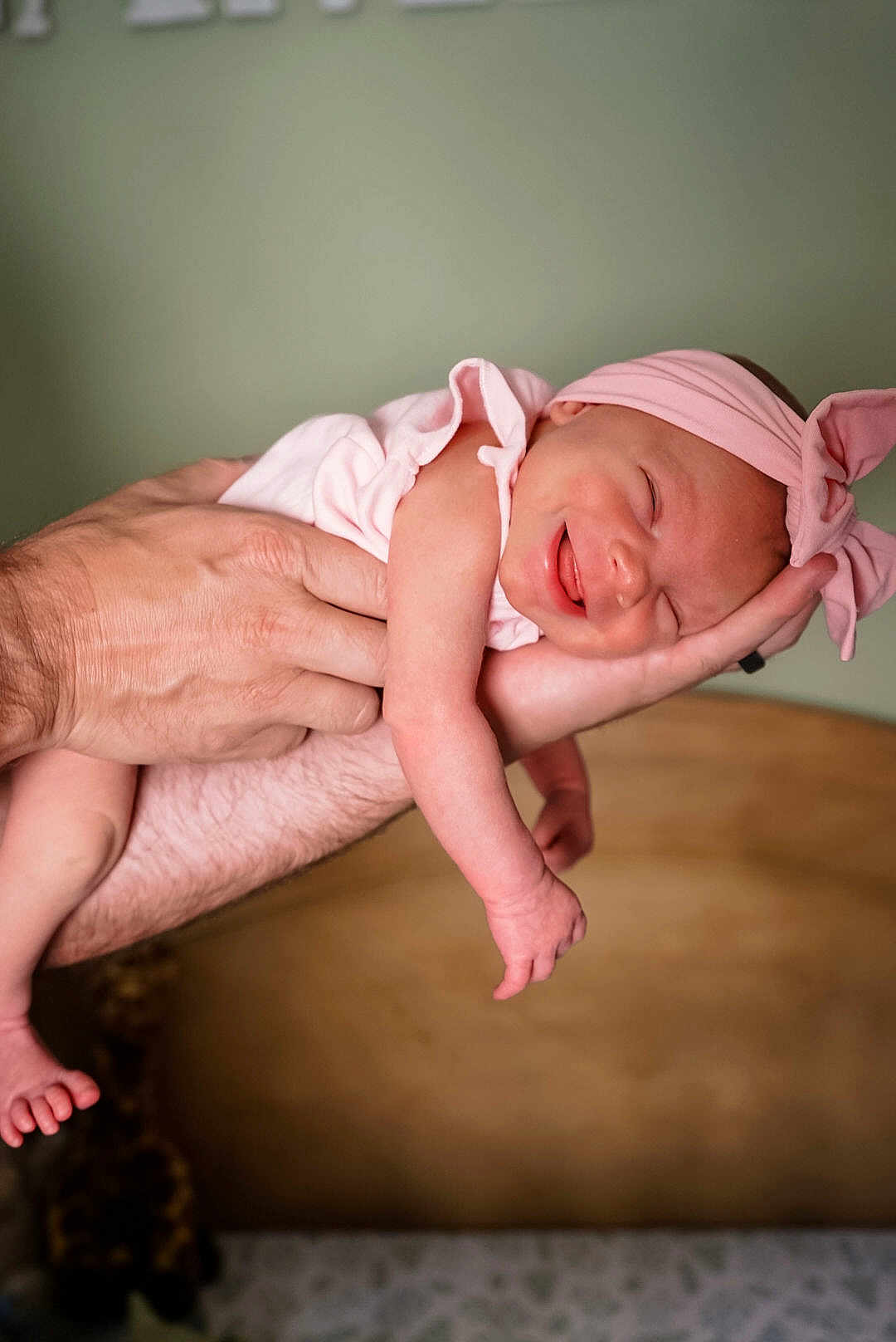 Camia joined the competition — help win amazing prizes! baby, newborn, infant, pink, headband, smile, sleeping, hand, skin, cute, child, person, soft, portrait, closeup, indoors, sleep, happy, toddler, gentle
