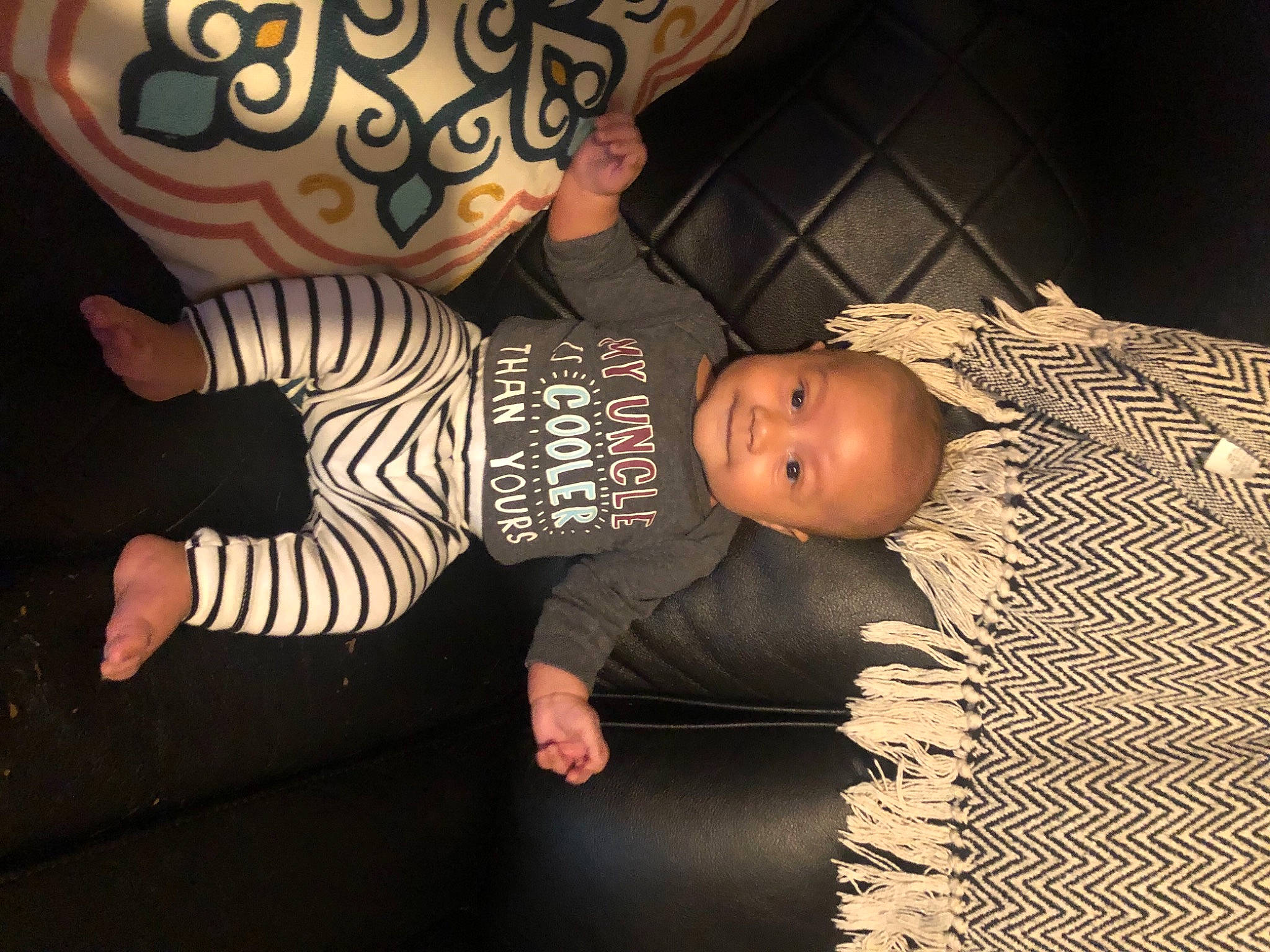 Lenox joined the competition — help win amazing prizes! arm, baby, baby_toddler_clothing, cheek, child, comfort, finger, flash_photography, flooring, glasses, hand, hat, headgear, human_body, organ, pattern, person, skin, sleeve, toddler