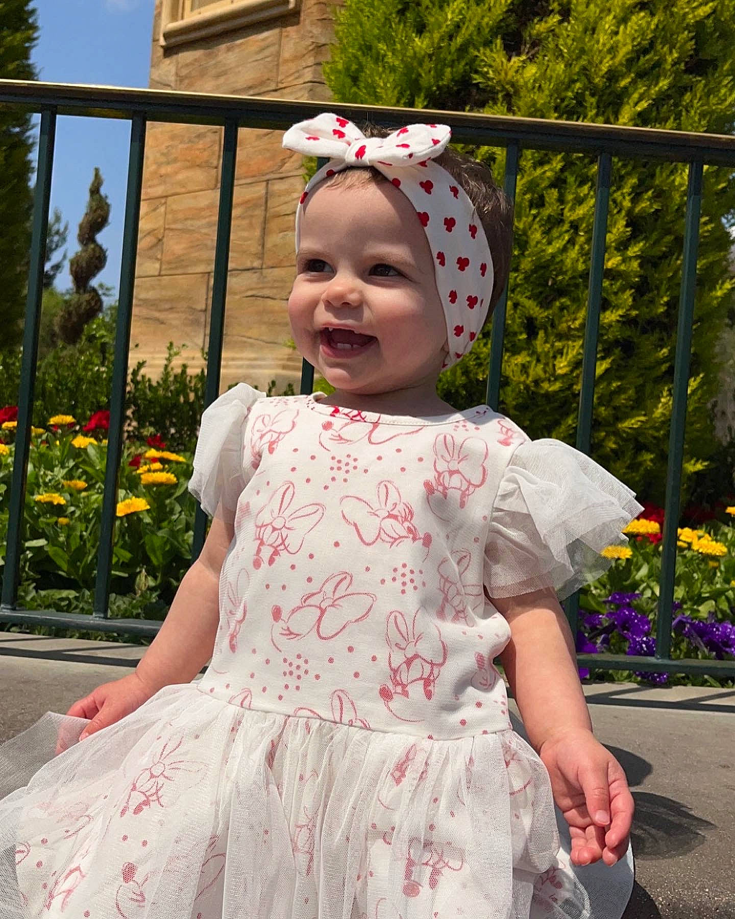 Lila joined the competition — help win amazing prizes! baby_toddler_clothing, day_dress, dress, eye, facial_expression, fence, fun, grass, hairstyle, happy, head, headpiece, headwear, magenta, person, pink, plant, recreation, sleeve, smile