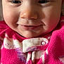 Hailey joined the competition — help win amazing prizes! baby, child, face, smile, pink_clothing, fleece, zipper, closeup, cheeks, innocence, warmth, portrait, cute, young, infant, apparel, eyes, skin, baby_face, child_portrait