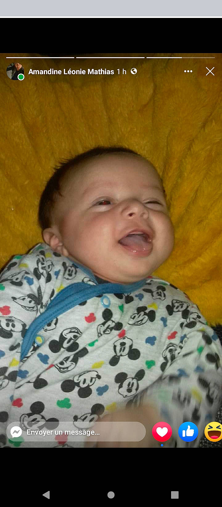 Maës participe au concours pour gagner de l'argent avec cette photo : baby, cheek, chin, comfort, eye, eyebrow, face, forehead, hair, happy, head, iris, lip, mouth, neck, nose, person, skin, sleeve, smile