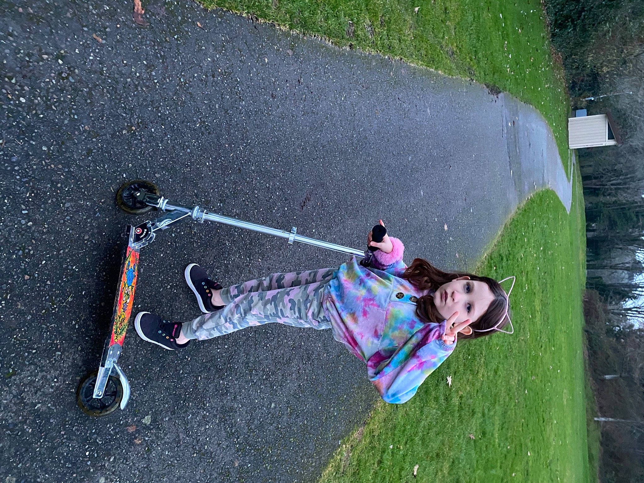 Bailee joined the competition — help win amazing prizes! asphalt, child, fun, grass, lawn, leisure, outdoor_play_equipment, people_in_nature, person, plant, public_space, recreation, road_surface, shadow, sidewalk, slope, soil, tire, toddler, tree