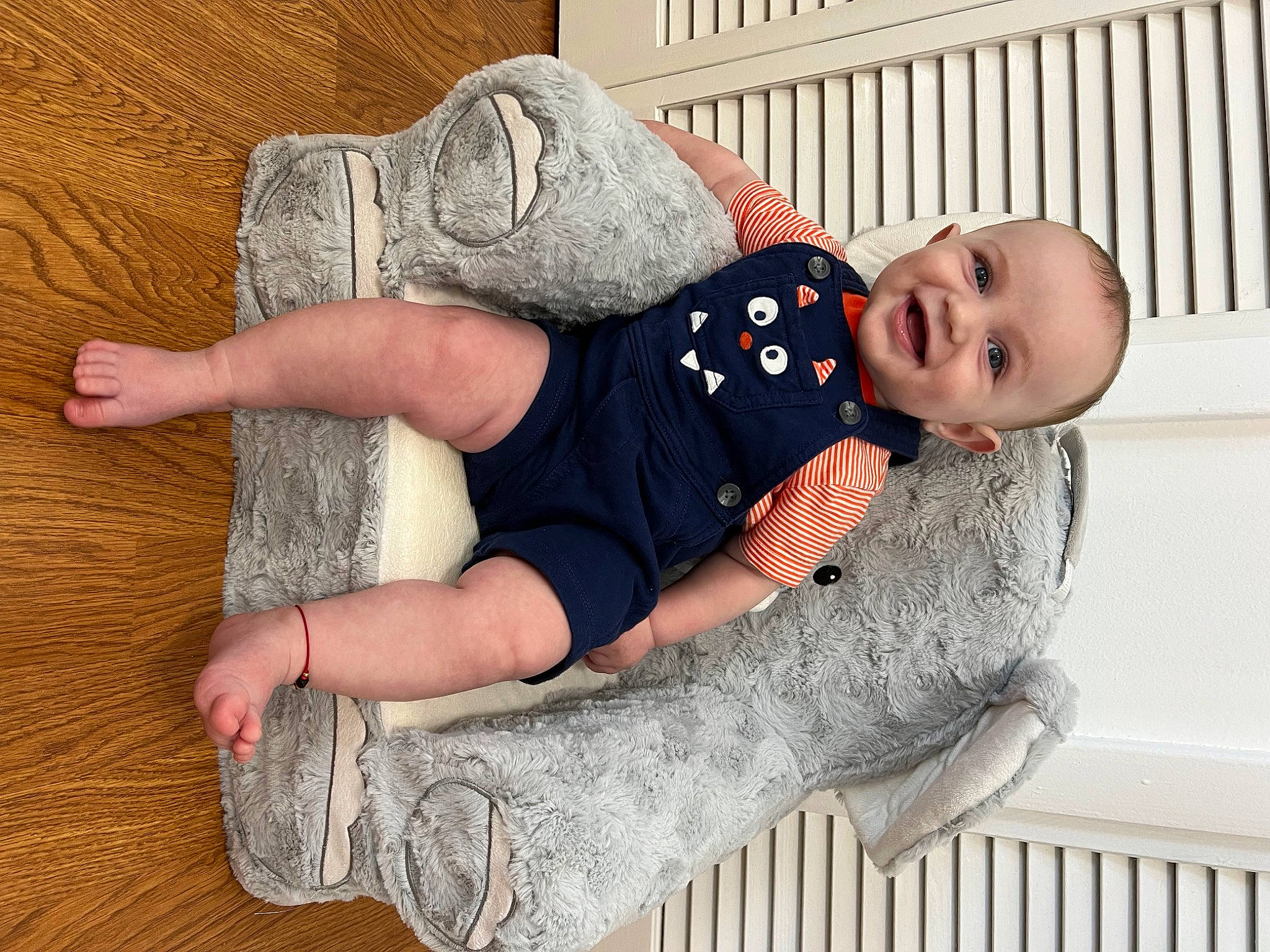 Wyatt joined the competition — help win amazing prizes! baby, baby_products, baby_toddler_clothing, barefoot, beauty, child, comfort, flooring, foot, happy, headgear, pattern, person, sitting, sleeve, smile, sock, textile, thigh, toddler