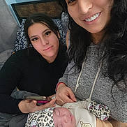 Nefertari joined the competition — help win amazing prizes! baby, newborn, woman, teen_girl, smile, selfie, bedroom, blanket, hat, mittens, hello_kitty, family, mother, daughter, infant, phone, pillow, cuddling, sleeping, portrait