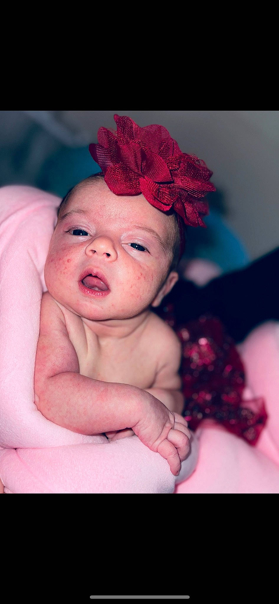 Braeleigh joined the competition — help win amazing prizes! baby, baby_toddler_clothing, cap, cheek, eye, eyebrow, face, flash_photography, happy, headband, headgear, headpiece, headwear, iris, lip, magenta, mouth, person, pink, purple