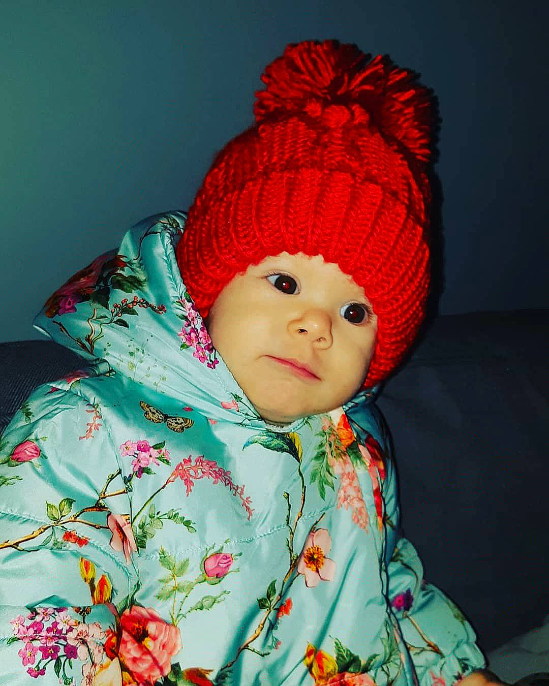 Ivy a rejoint le concours — aidez-le/la à gagner de superbes lots ! baby, beanie, bonnet, cap, cheek, child, clothing, fashion_accessory, hat, headgear, headwear, knit_cap, knitting, person, plant, textile, toddler, wool