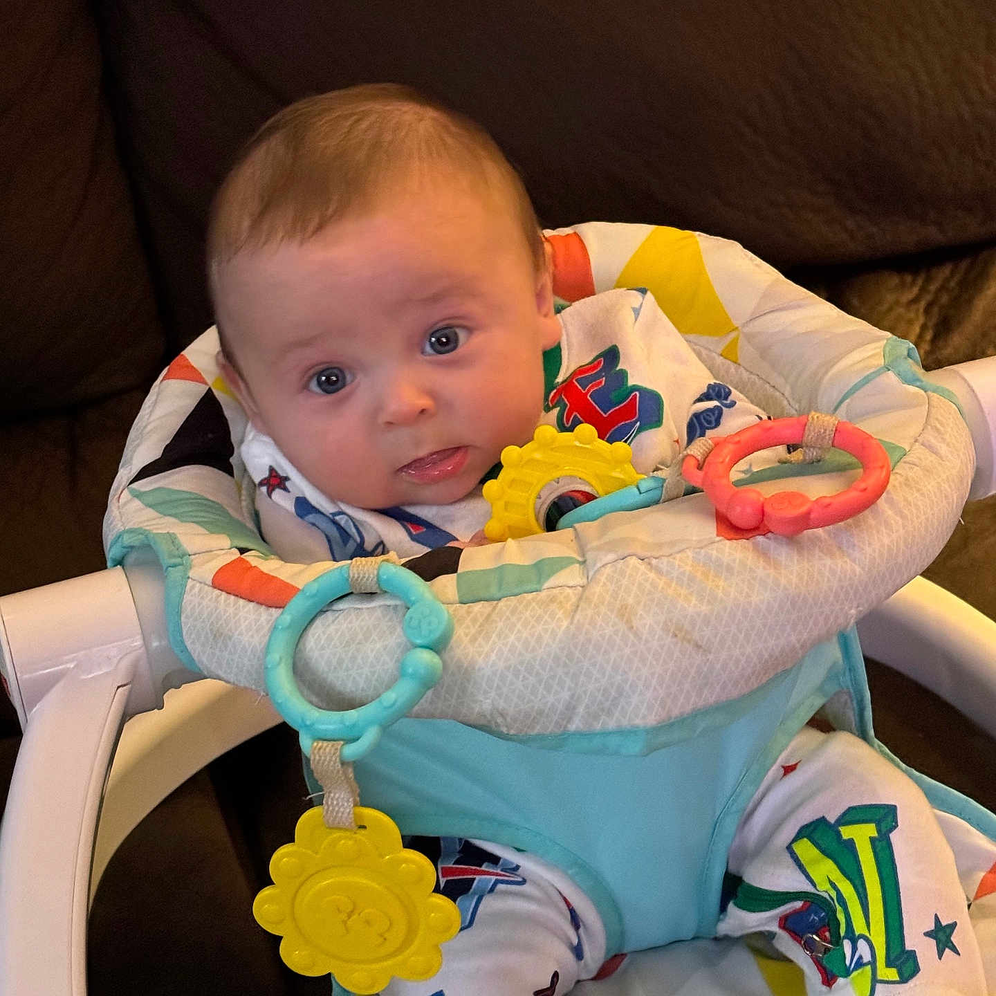 Leo joined the competition — help win amazing prizes! baby, bodypart, clothing, coat, couch, cushion, cutlery, face, finger, furniture, head, homedecor, newborn, person, photography, portrait, rattle, sitting, spoon, toy