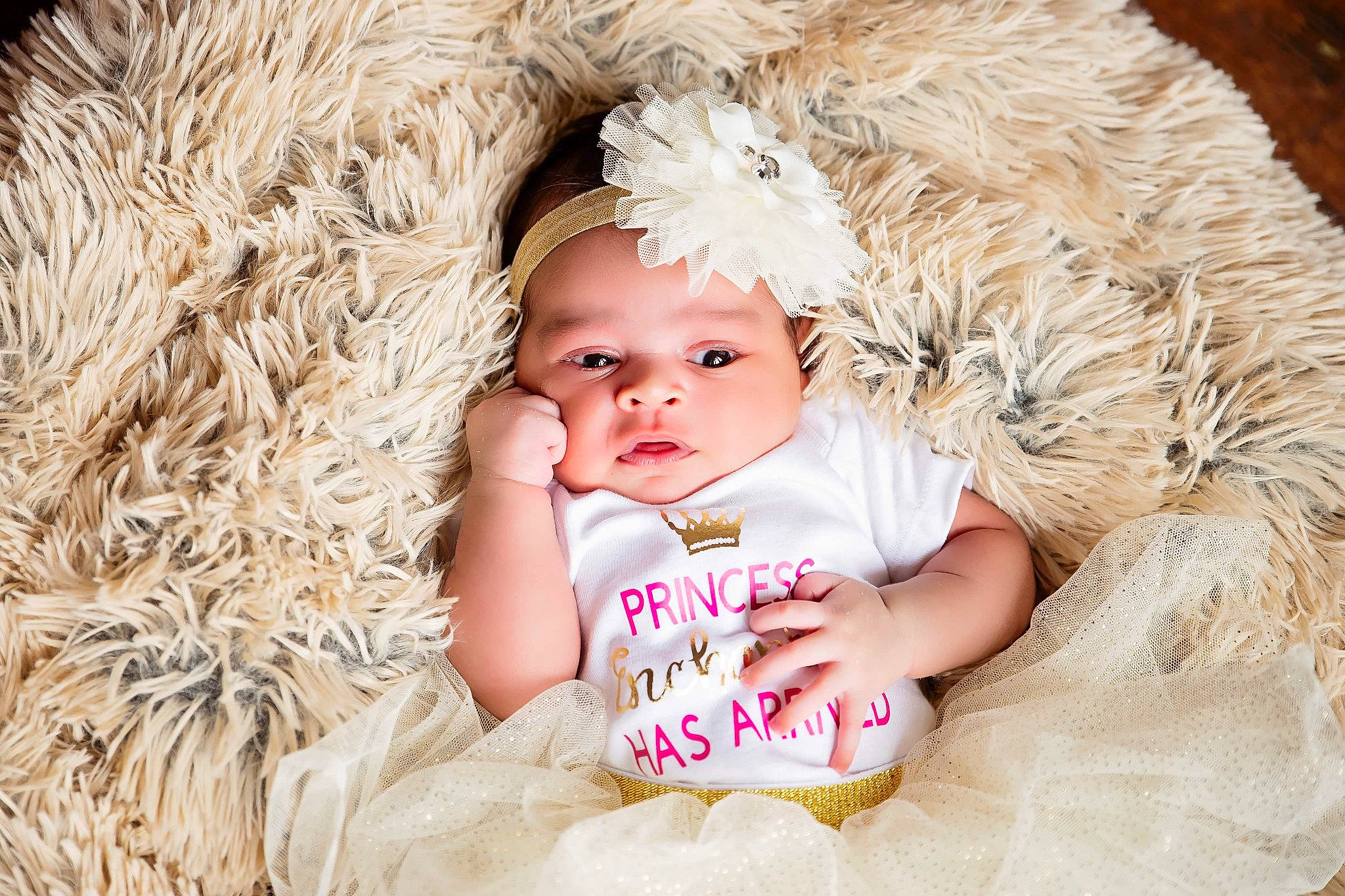 Enchanted joined the competition — help win amazing prizes! baby, baby_sleeping, baby_toddler_clothing, child, comfort, costume_hat, eye, face, fashion_accessory, fur, grass, happy, hat, head, headband, headgear, headwear, person, pink, sitting