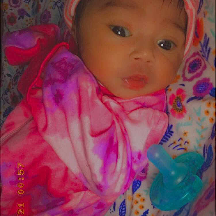 Jayda joined the competition — help win amazing prizes! baby, baby_products, baby_toddler_clothing, cap, cheek, child, eye, eyelash, fashion_accessory, happy, iris, lip, magenta, nose, pink, purple, sleeve, smile, toddler, violet