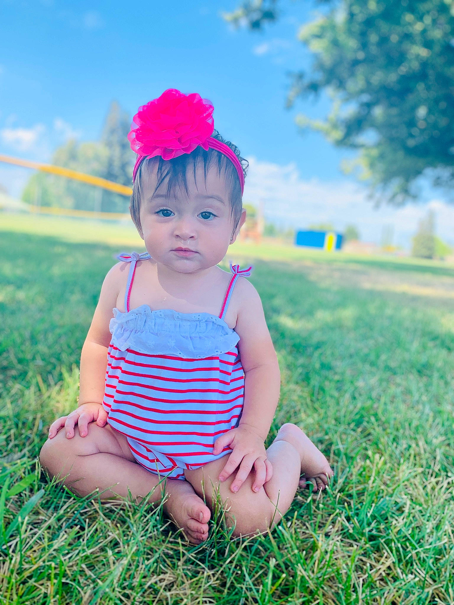 Mazikeen joined the competition — help win amazing prizes! baby, baby_toddler_clothing, child, grass, grass_family, grassland, green, happy, headgear, meadow, natural_environment, people_in_nature, person, photograph, pink, playing_with_kids, skin, sky, spring, summer