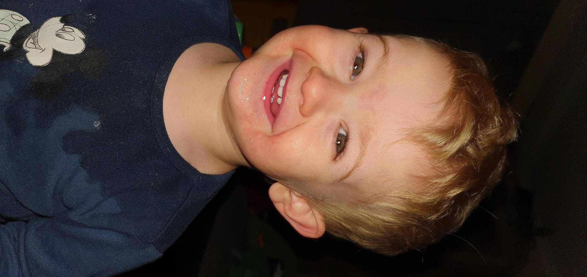 Brooklyn is registered to the contest to win money with this photo: cheek, chin, ear, eyebrow, eyelash, flash_photography, forehead, fun, gesture, happy, jaw, joy, lip, mouth, neck, nose, person, skin, smile, toddler